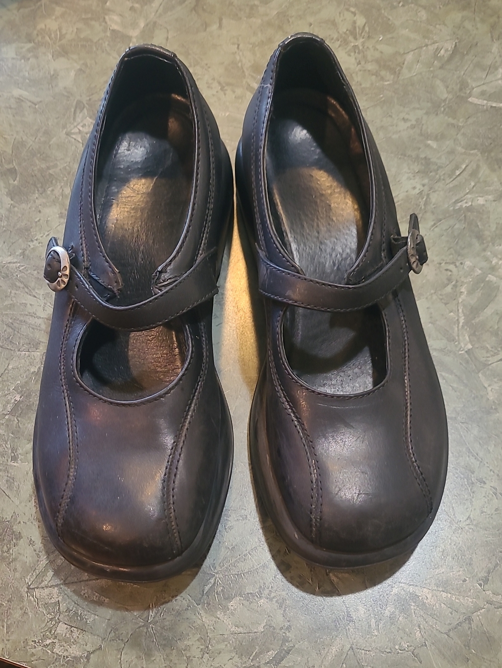Women’s DANSKO Black Leather Mary Janes, EU 39/US 8.5